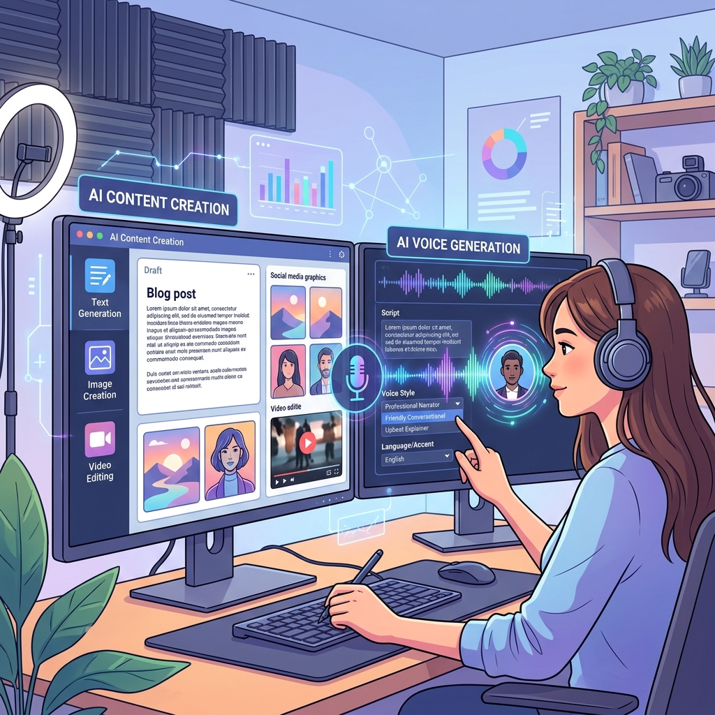 AI-Powered Content Creation & AI Voice Generation poster