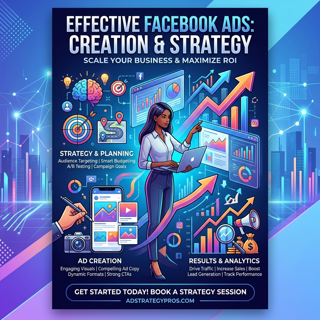 Facebook Ads Creation & Strategy poster